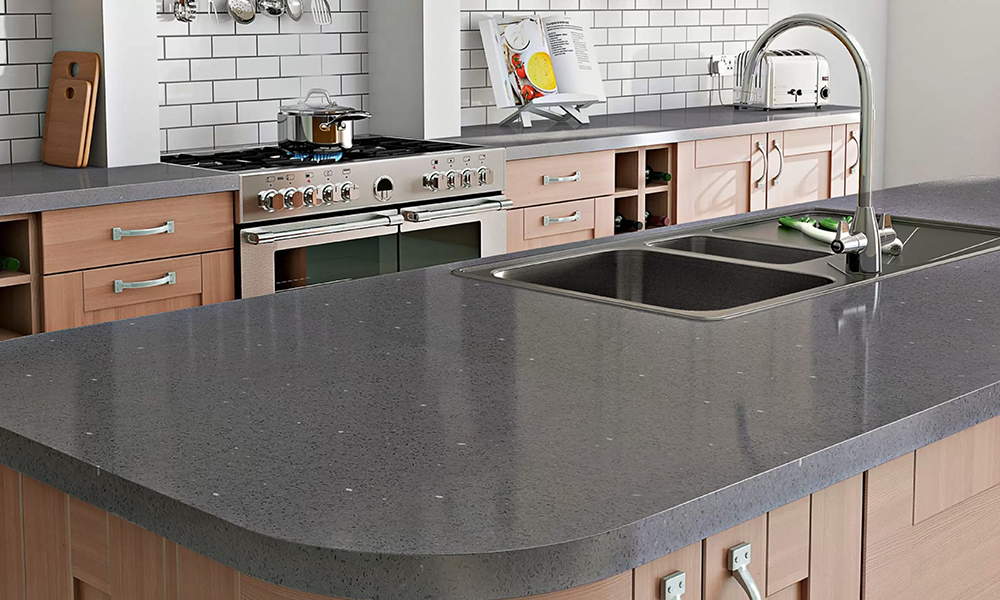 Modern Dark Granite worktop from The Granite Company Direct, number 1 for Granite and Quartz worktops direct to the customer in Stoke, cheshire and the Northwest, England.